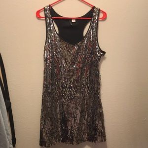 Silver Sequin Dress Size 10